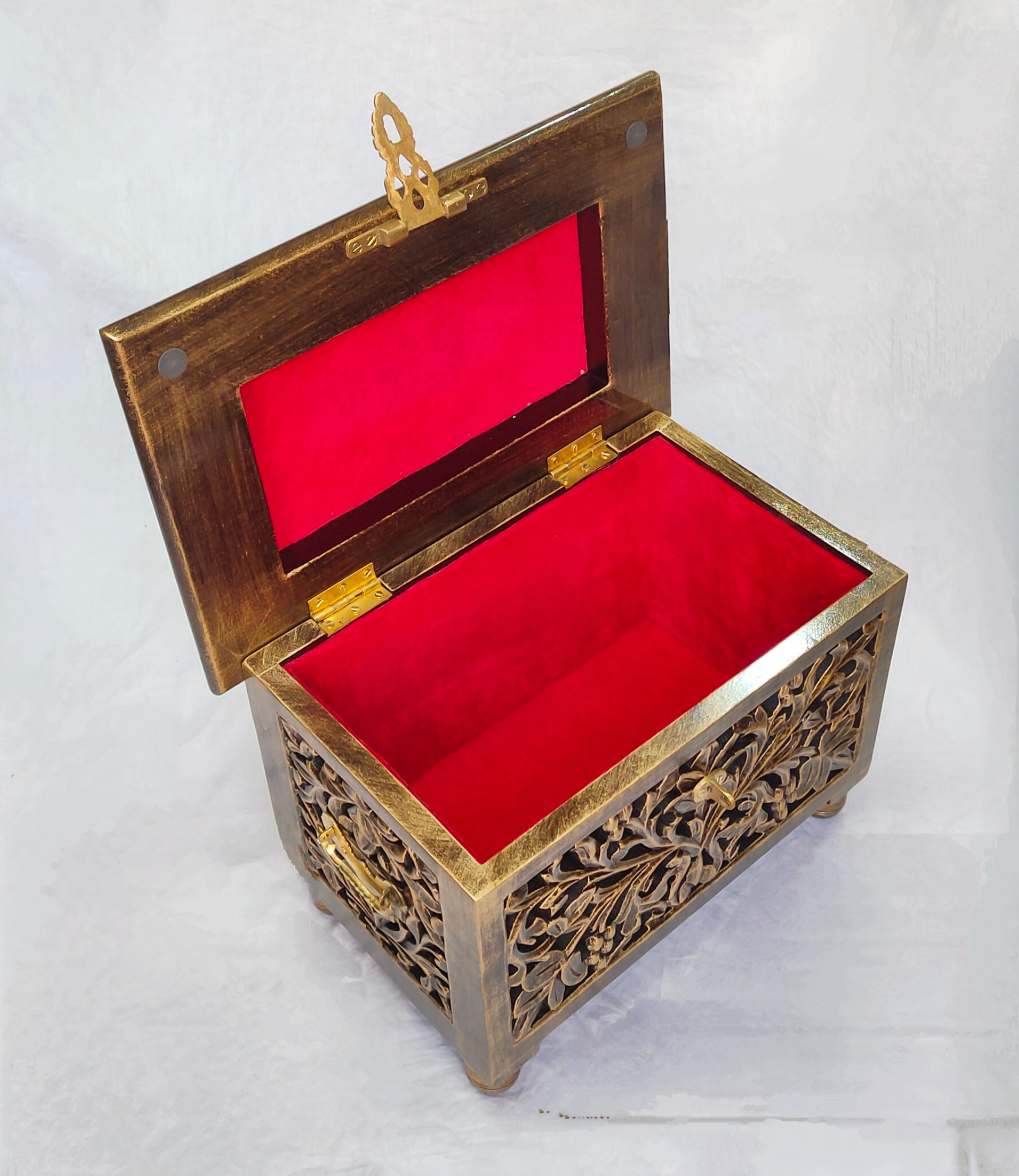 wooden Decorative Jewellery Box (Large Golden)