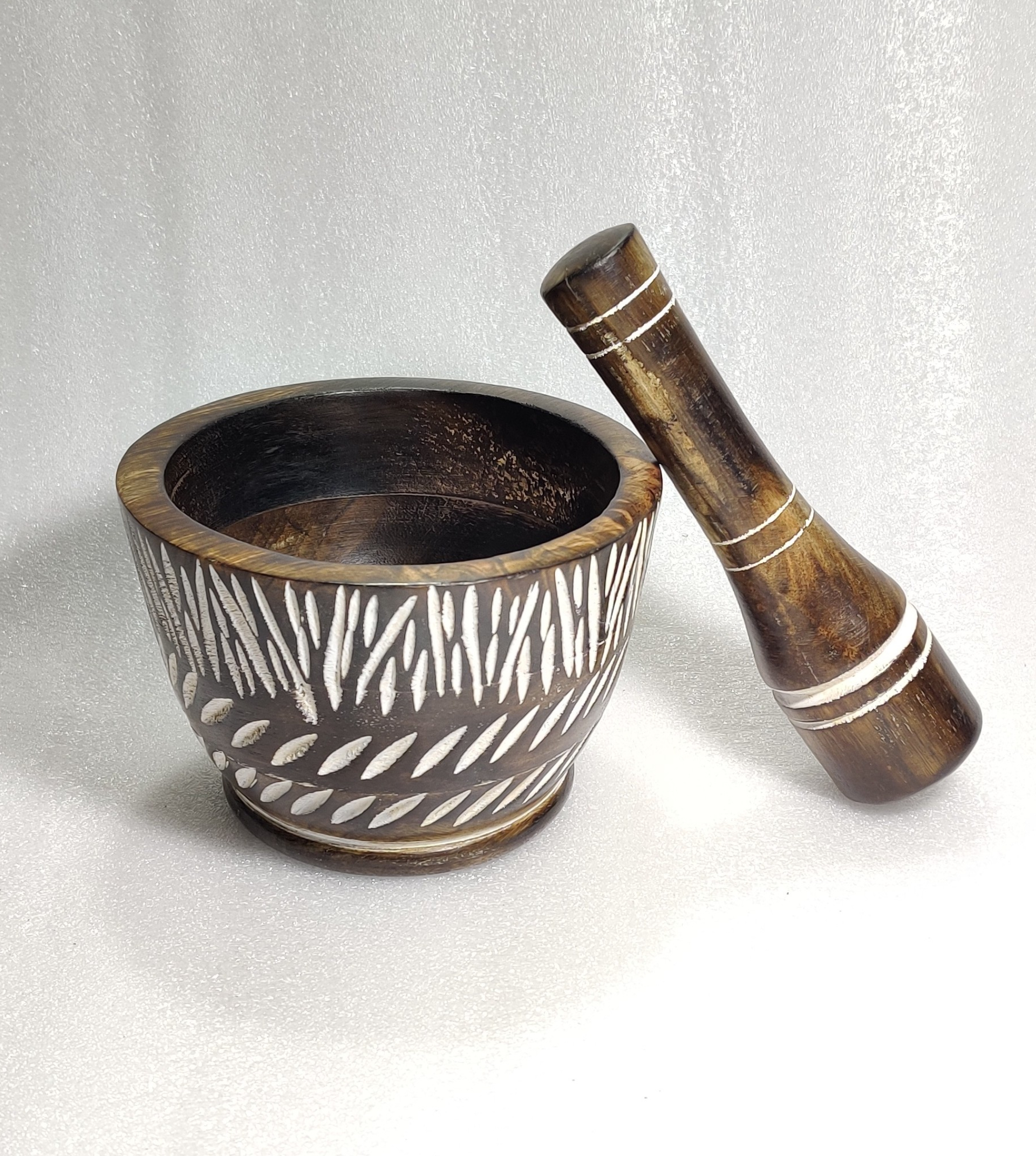 Rustic Mango Wood Mortar and Pestle (Rustic Enchantment)