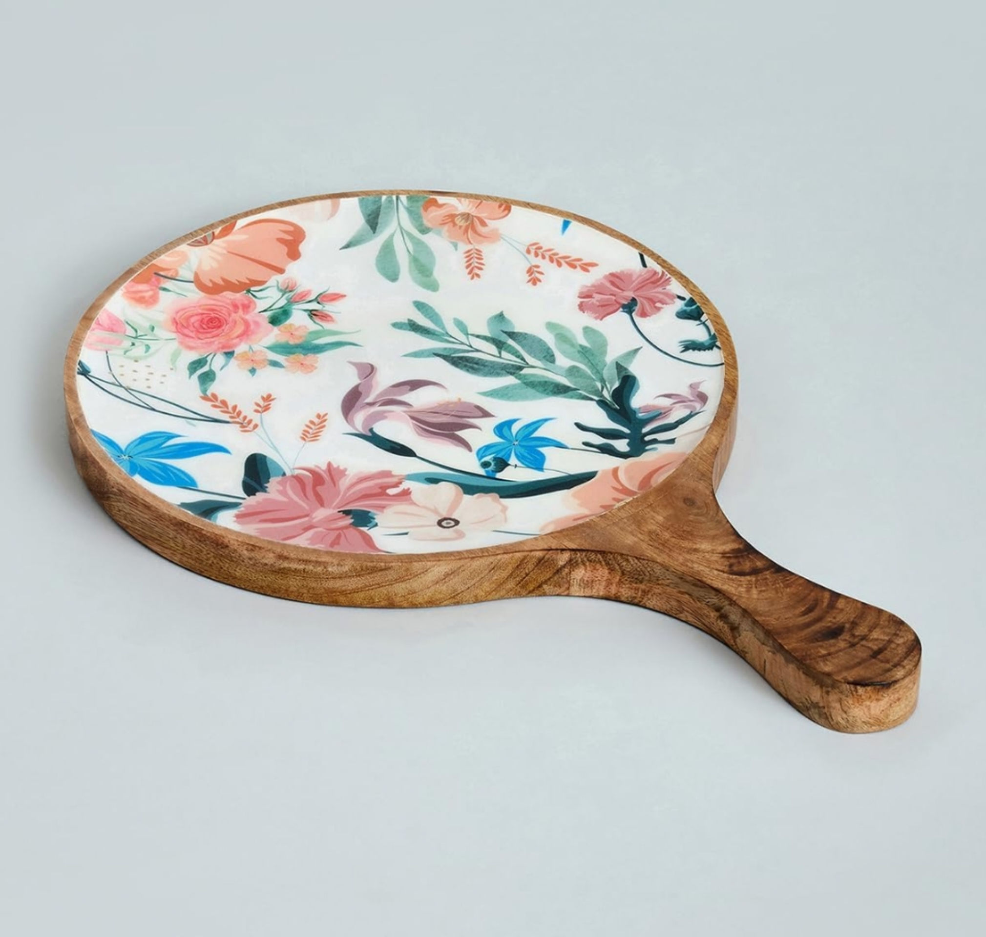 Mango wood Pizza Serving Platter (Leafy)
