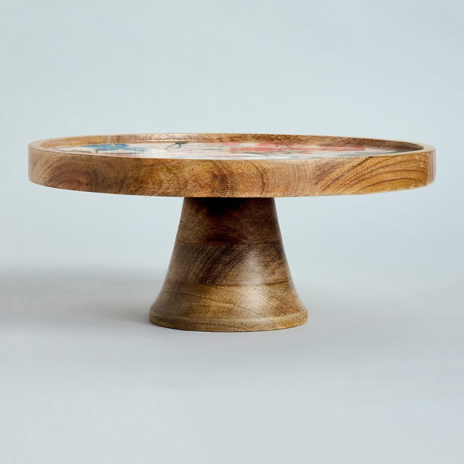 Decorative Mango Wood Cake stand (Leaf Printed)