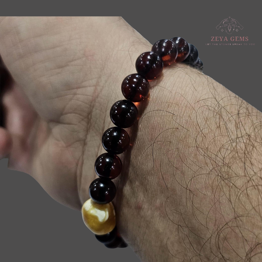  Amber Bead Bracelet  