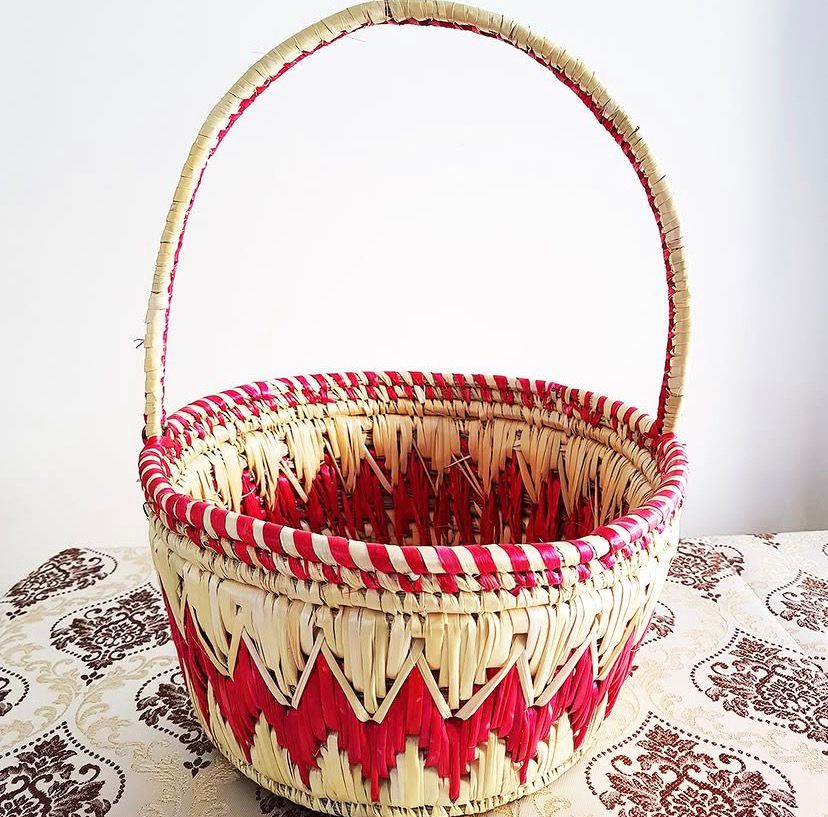 Moonj Grass Hamper Basket
