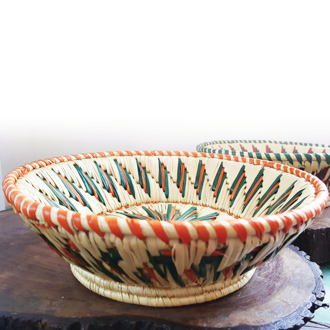 Multicolor Moonj Grass Handwoven Storage Basket