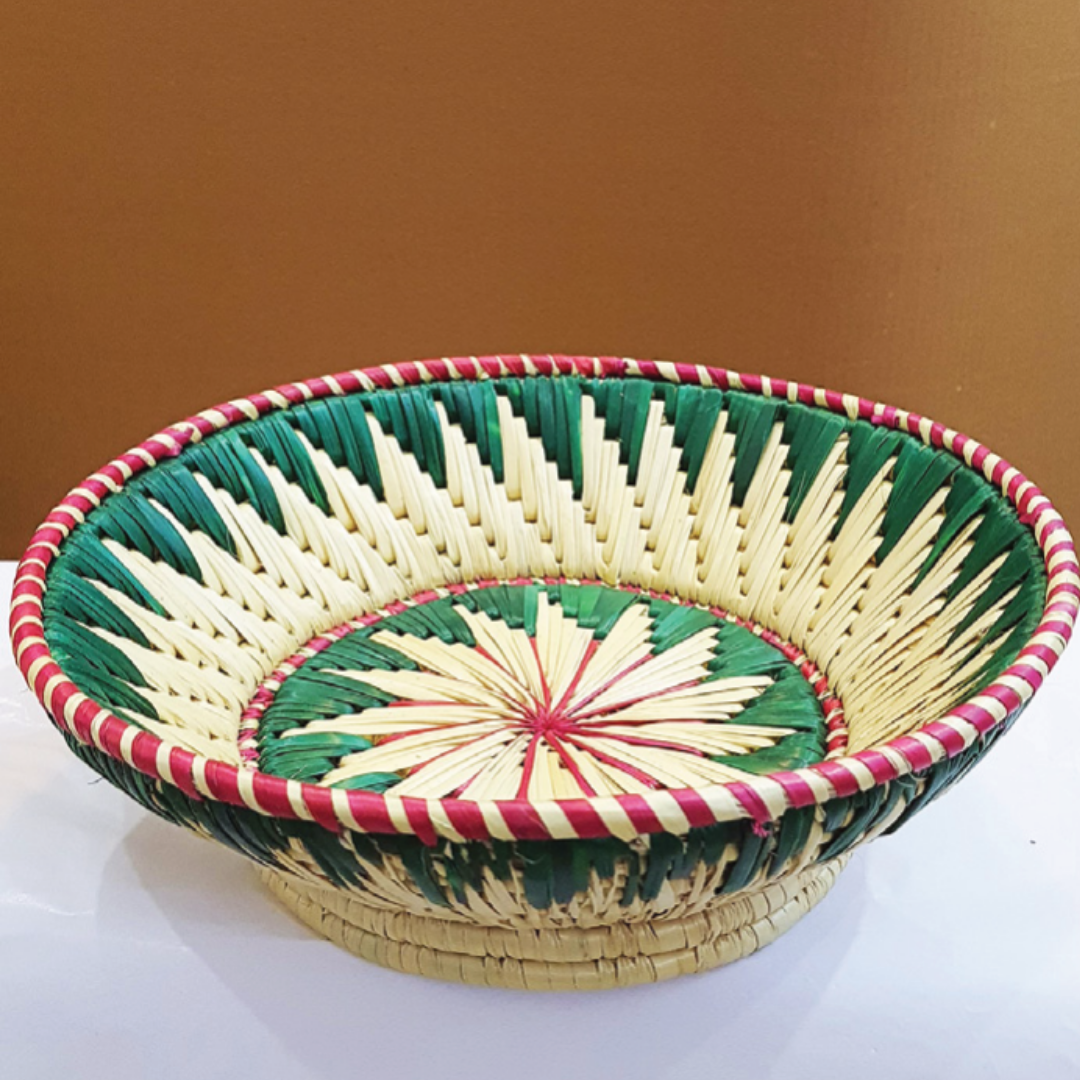Multicolor Moonj Grass Handwoven Storage Basket
