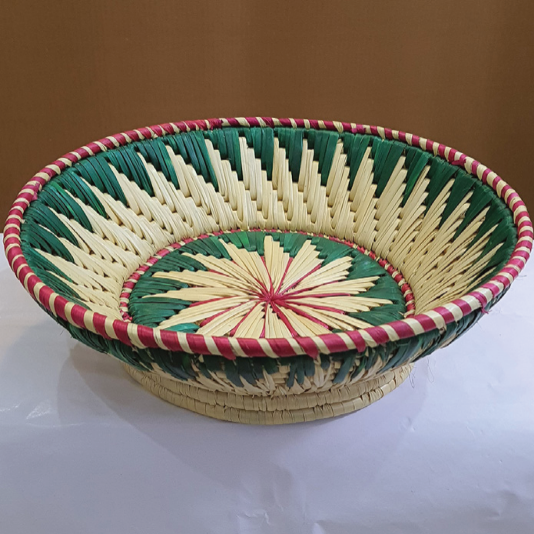 Multicolor Moonj Grass Handwoven Storage Basket