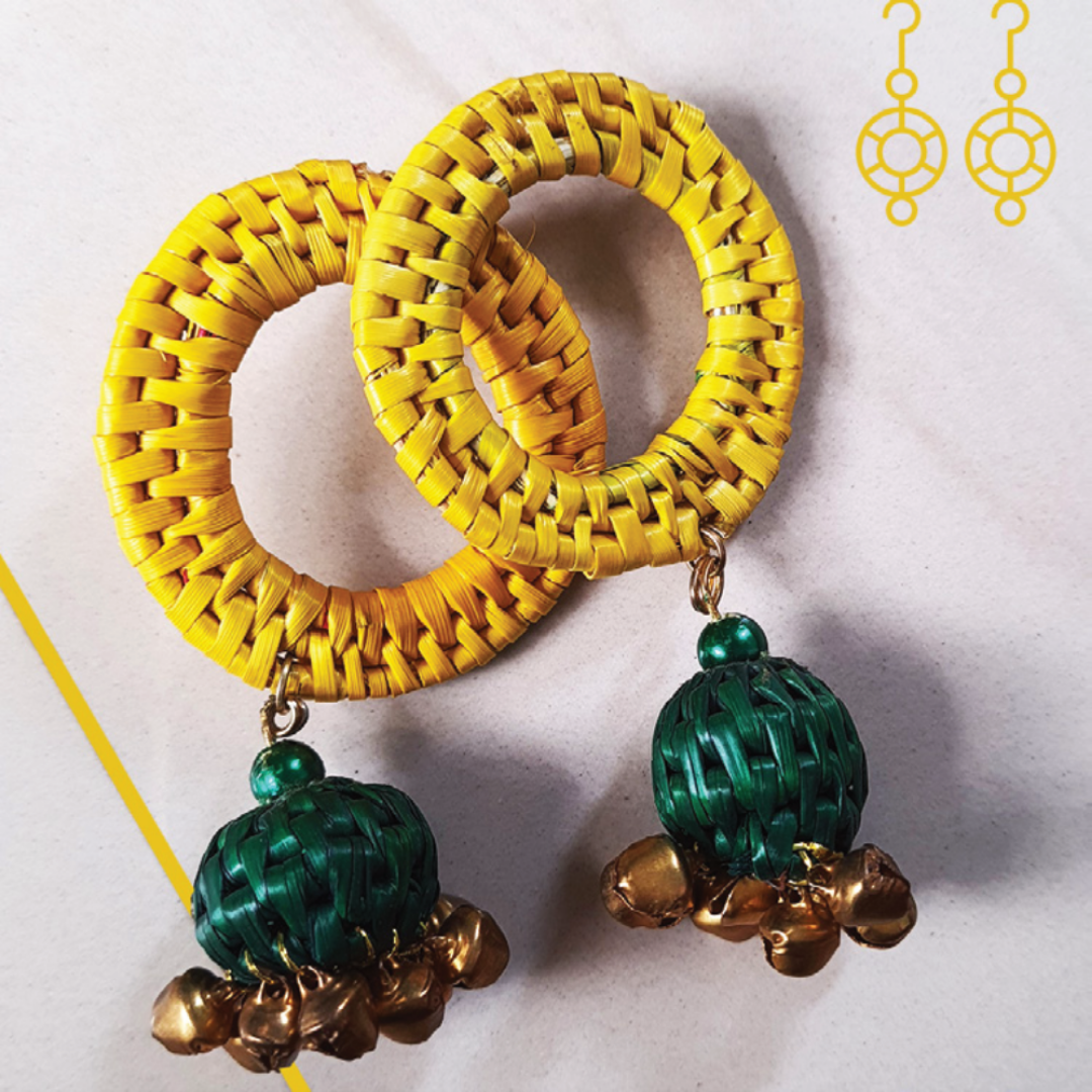 Moonj Grass Handcrafted Earrings