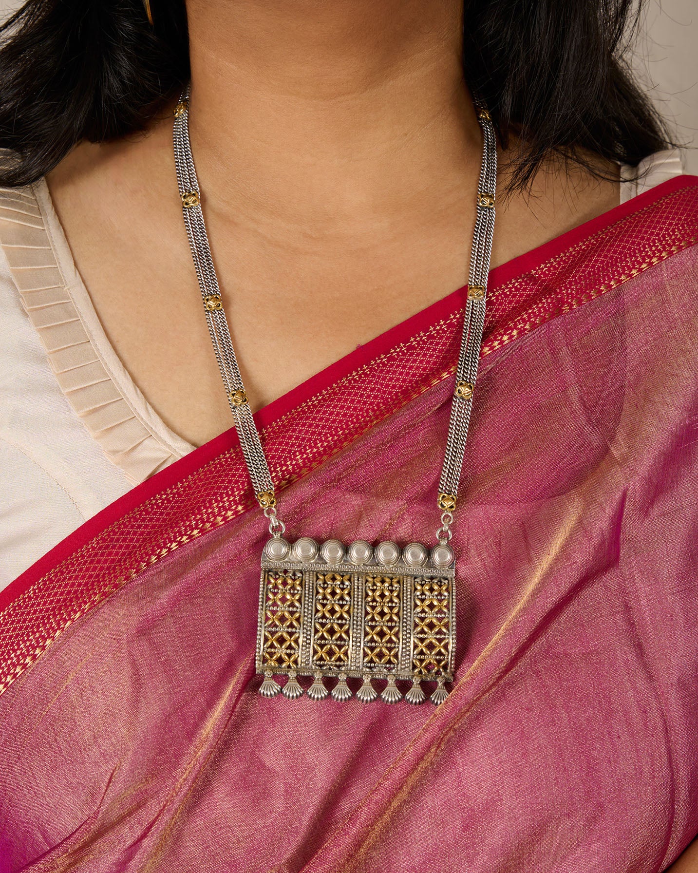 Kanakjaal Silver Necklace