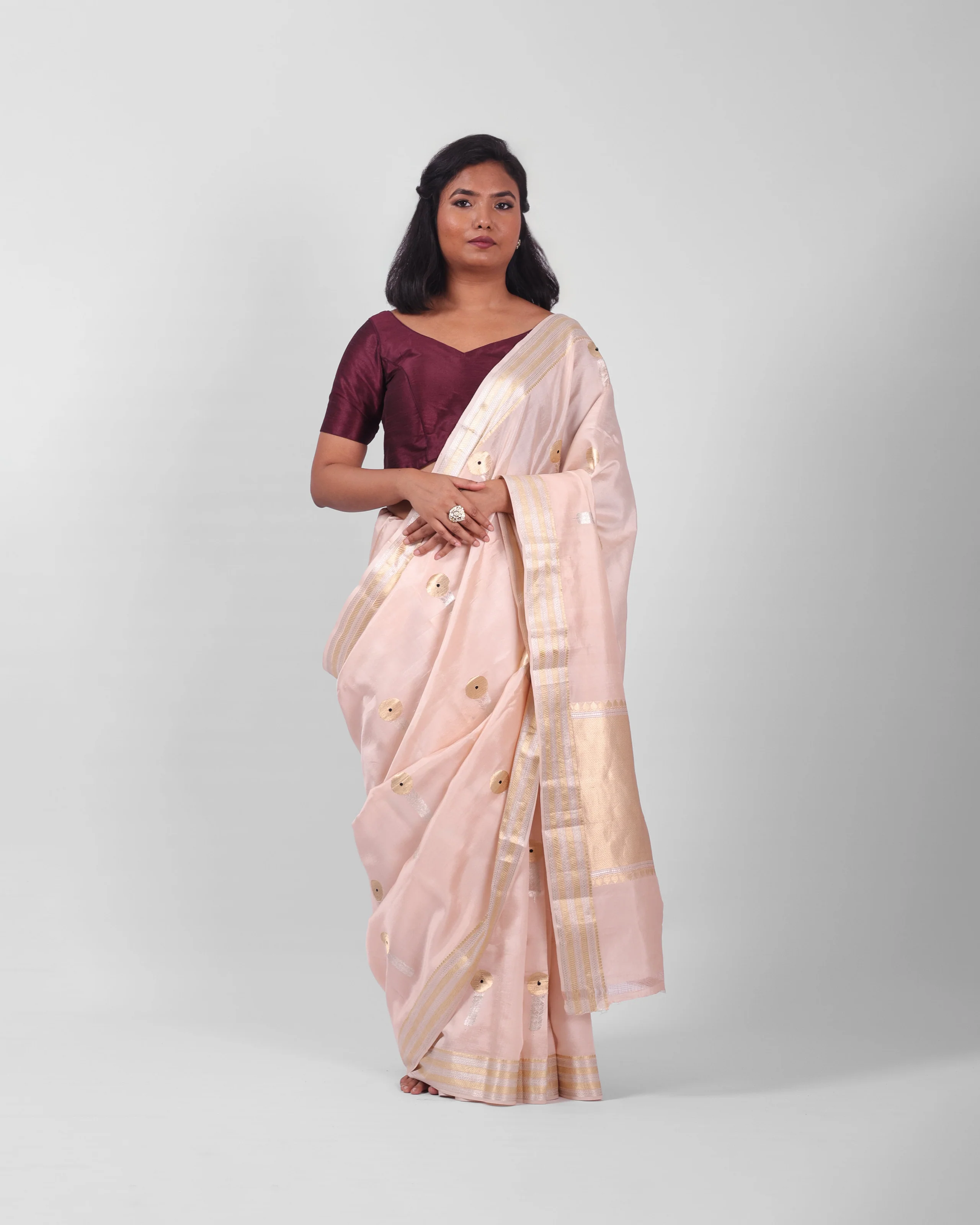 Kumud Kadwa Banarasi Saree