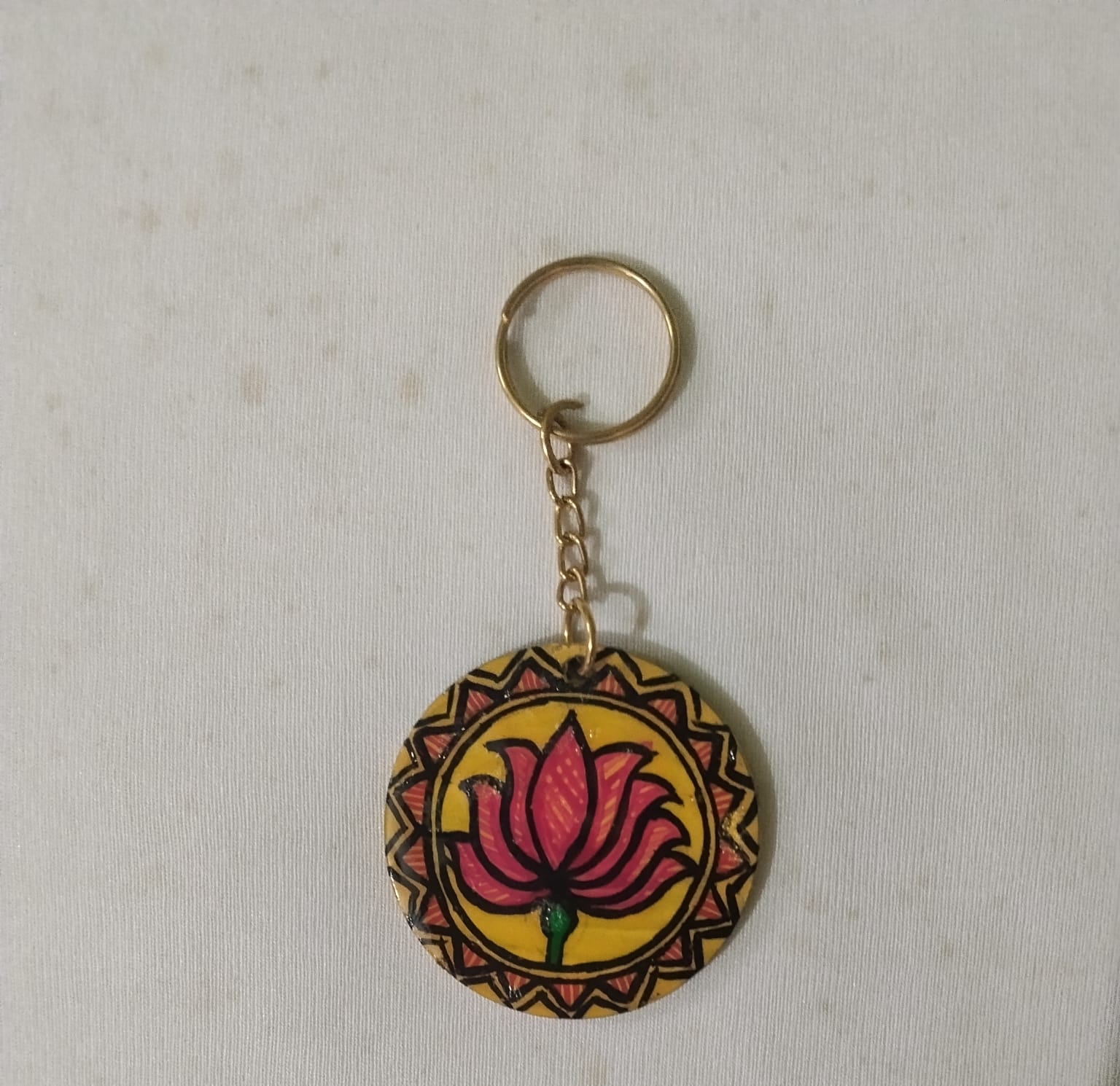 Hand-Painted Decorative Key Ring
