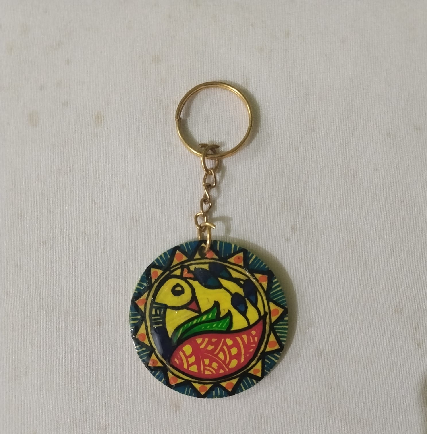 Hand-Painted Decorative Key Ring