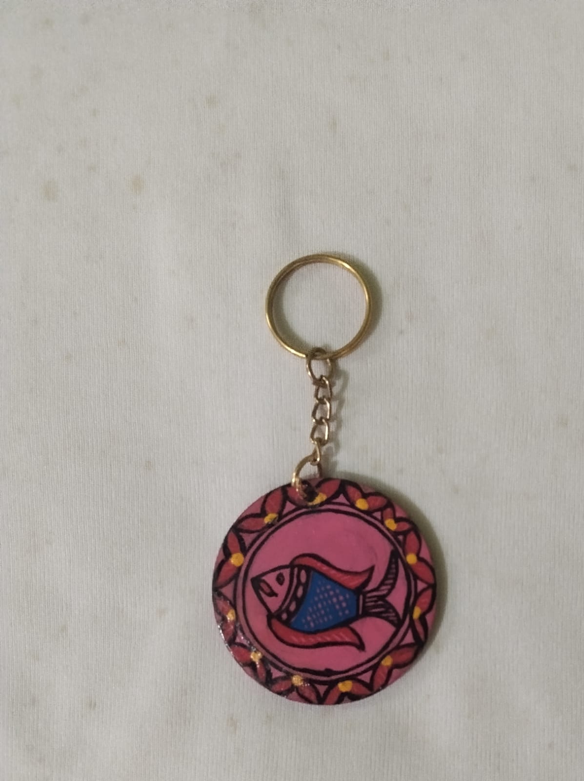 Hand-Painted Decorative Key Ring
