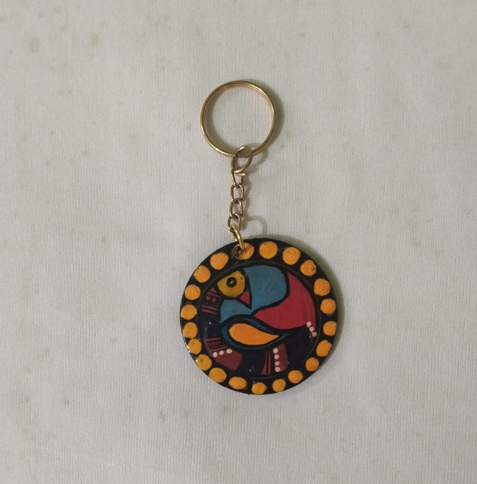 Hand-Painted Decorative Key Ring