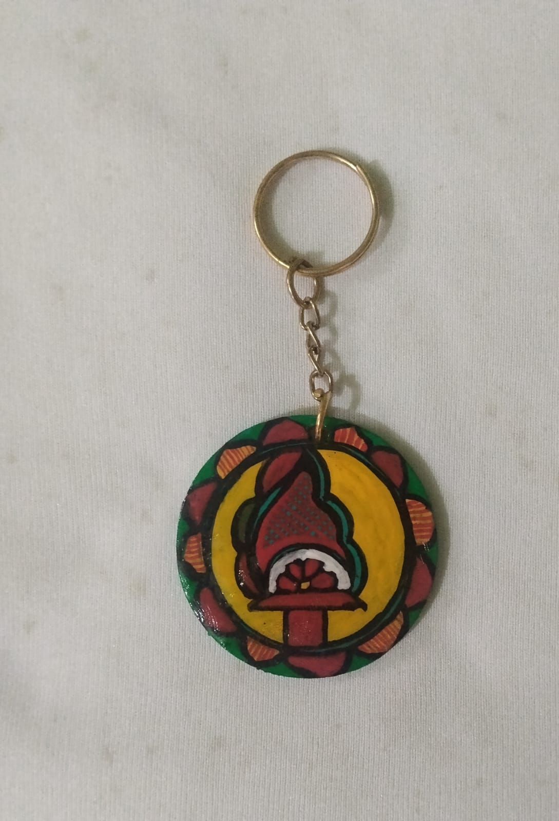 Hand-Painted Decorative Key Ring