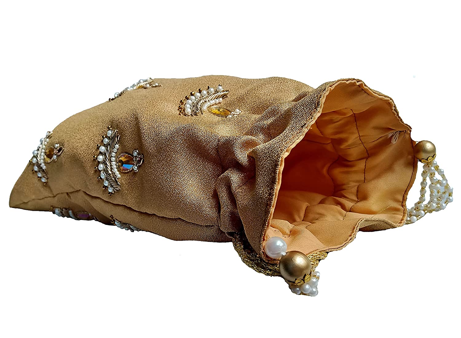 Handcrafted Stylish Golden Potli