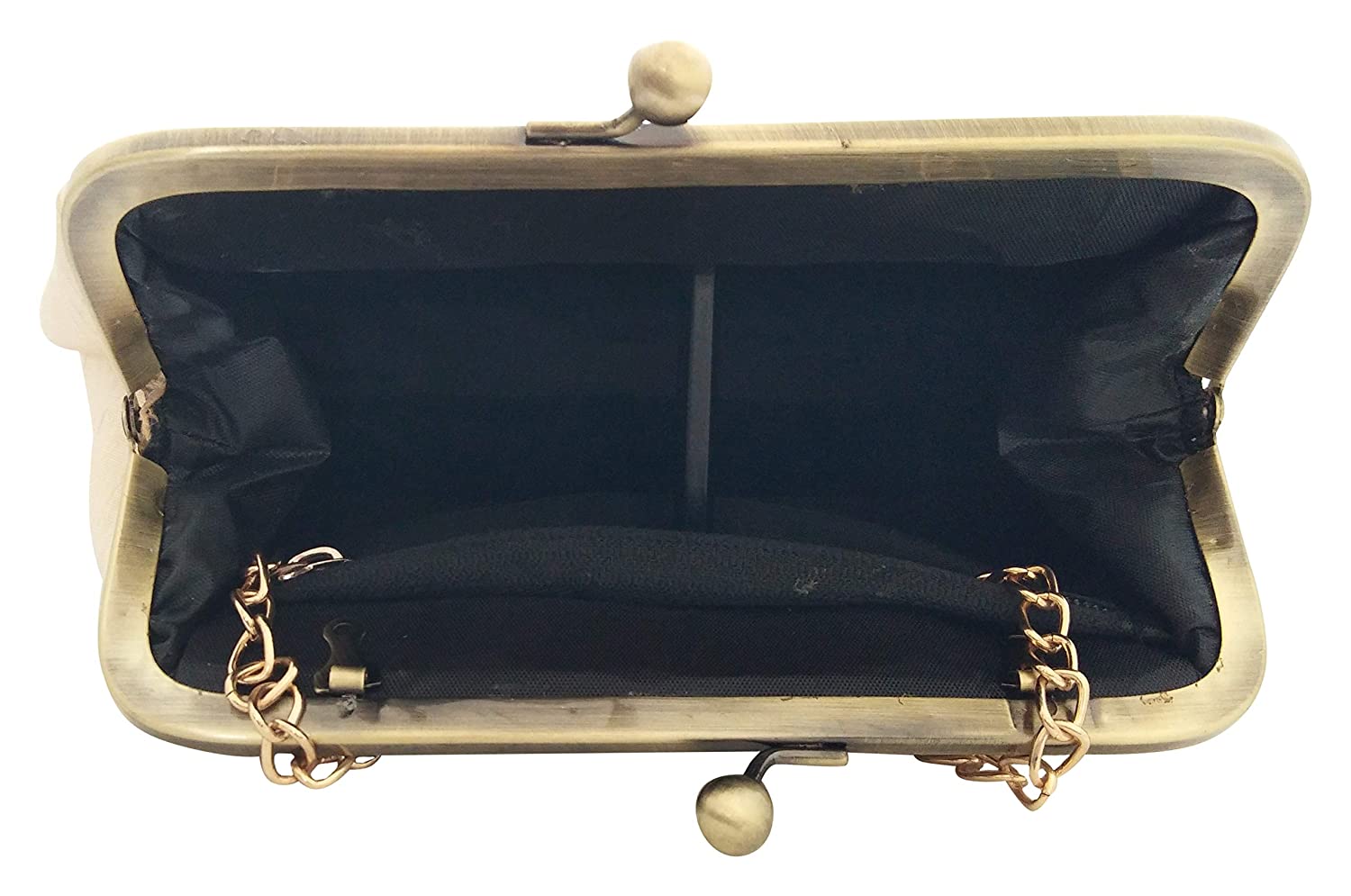 Women's Handmade Exclusive Clutch with Zardosi Handwork (Gold)