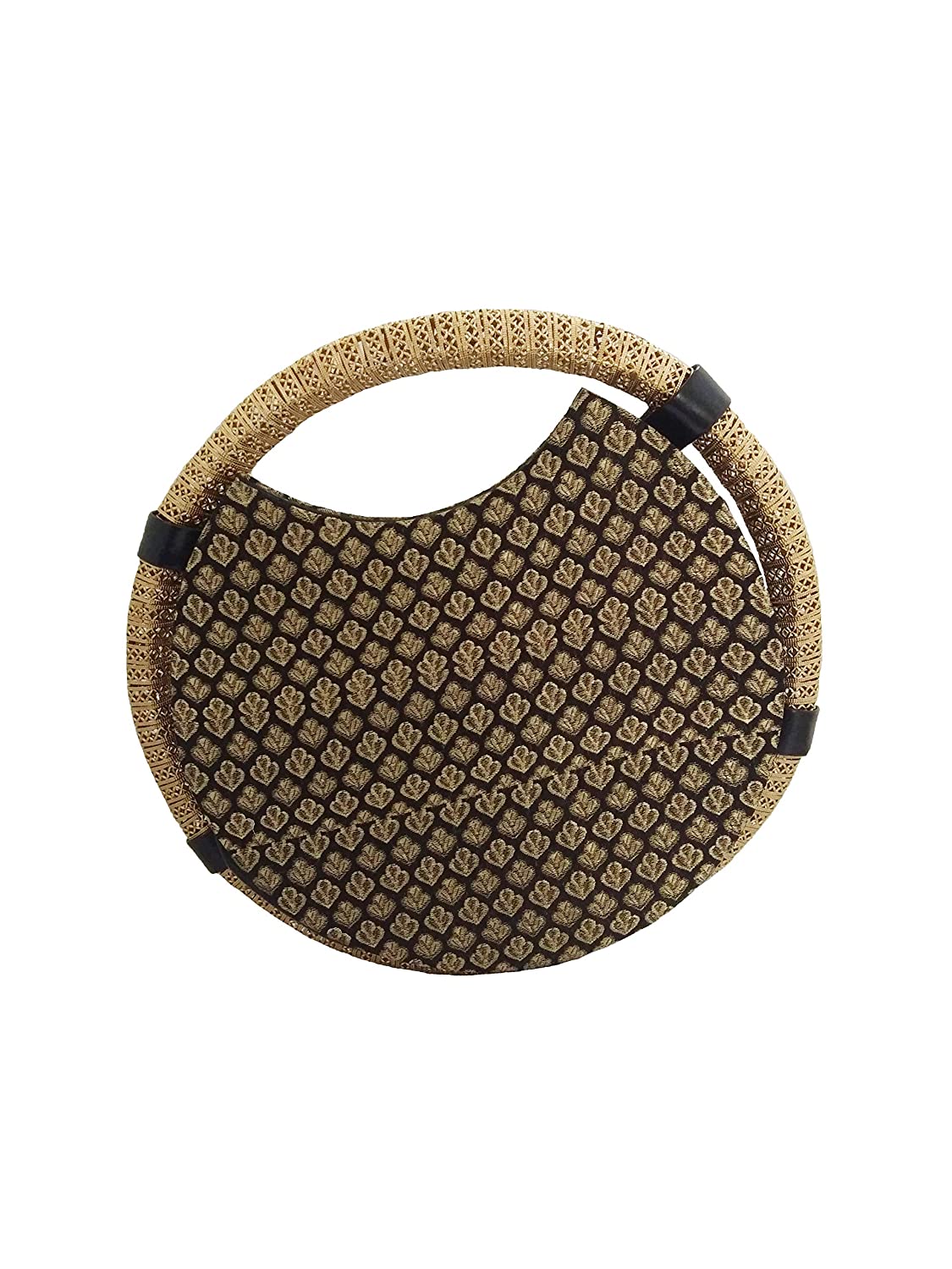 golden & black brocade clutch   