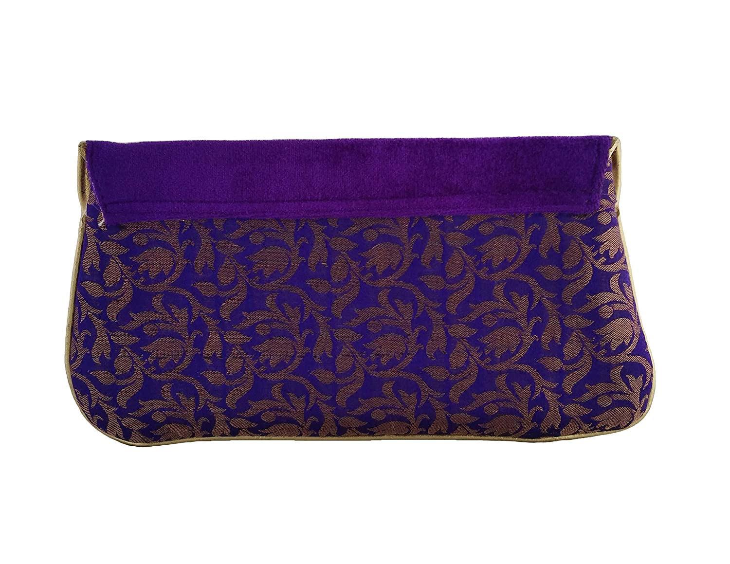 purple & golden clutch   