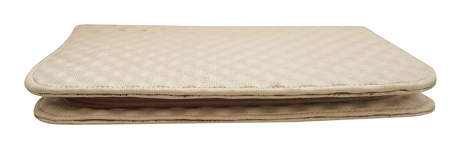 Women's Handmade Exclusive Canvas Wallet (Cream)