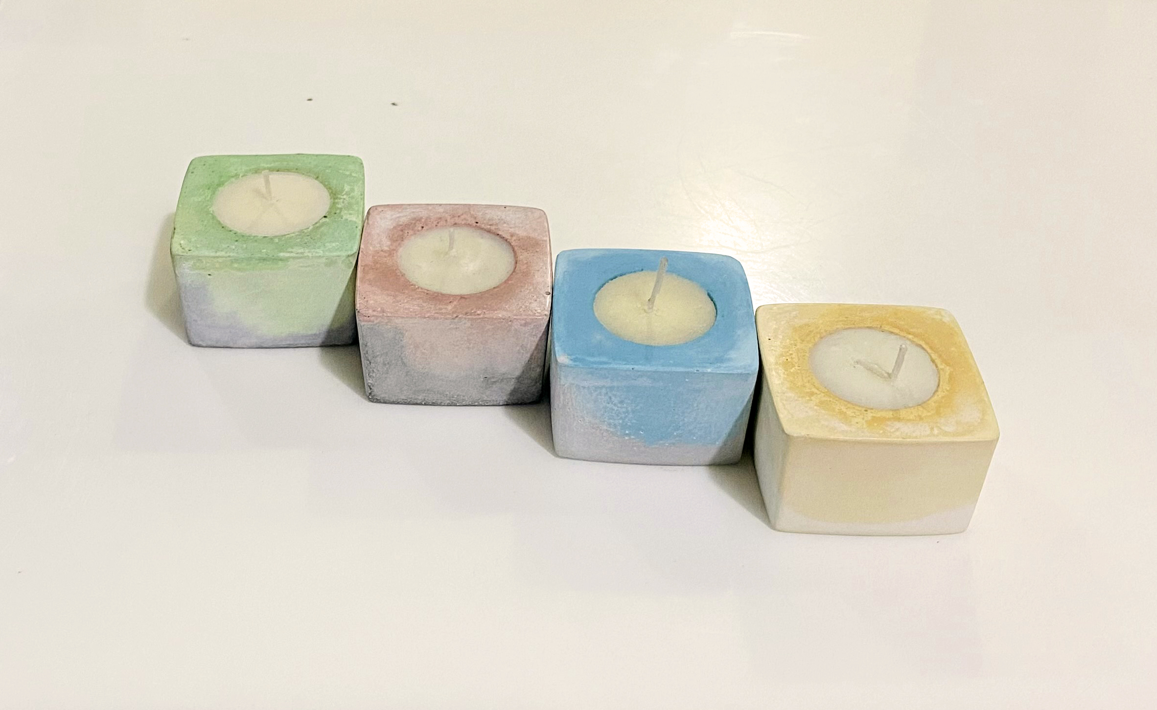 Concrete Mini Aura Candles- set of 2