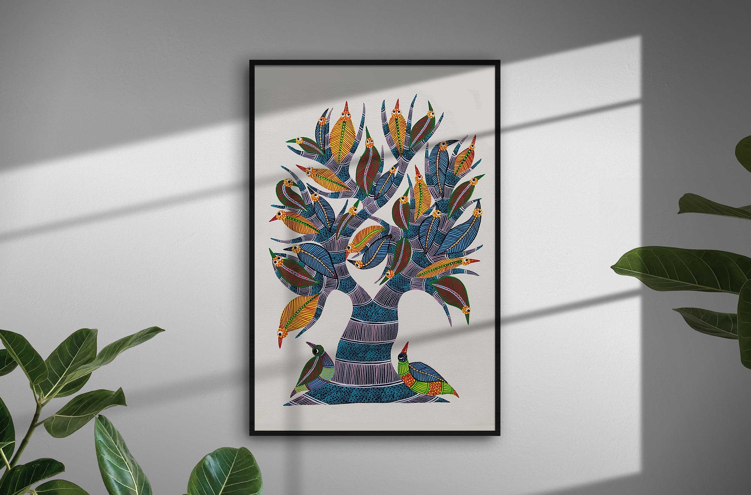 Gond painting A3 on canvas