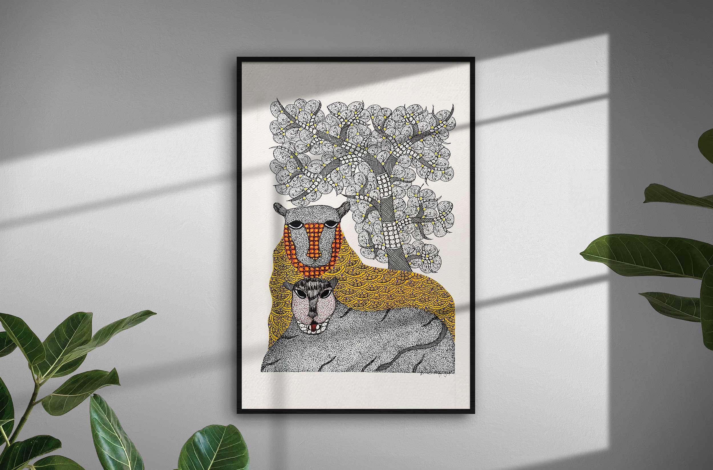 Gond painting A4 on paper