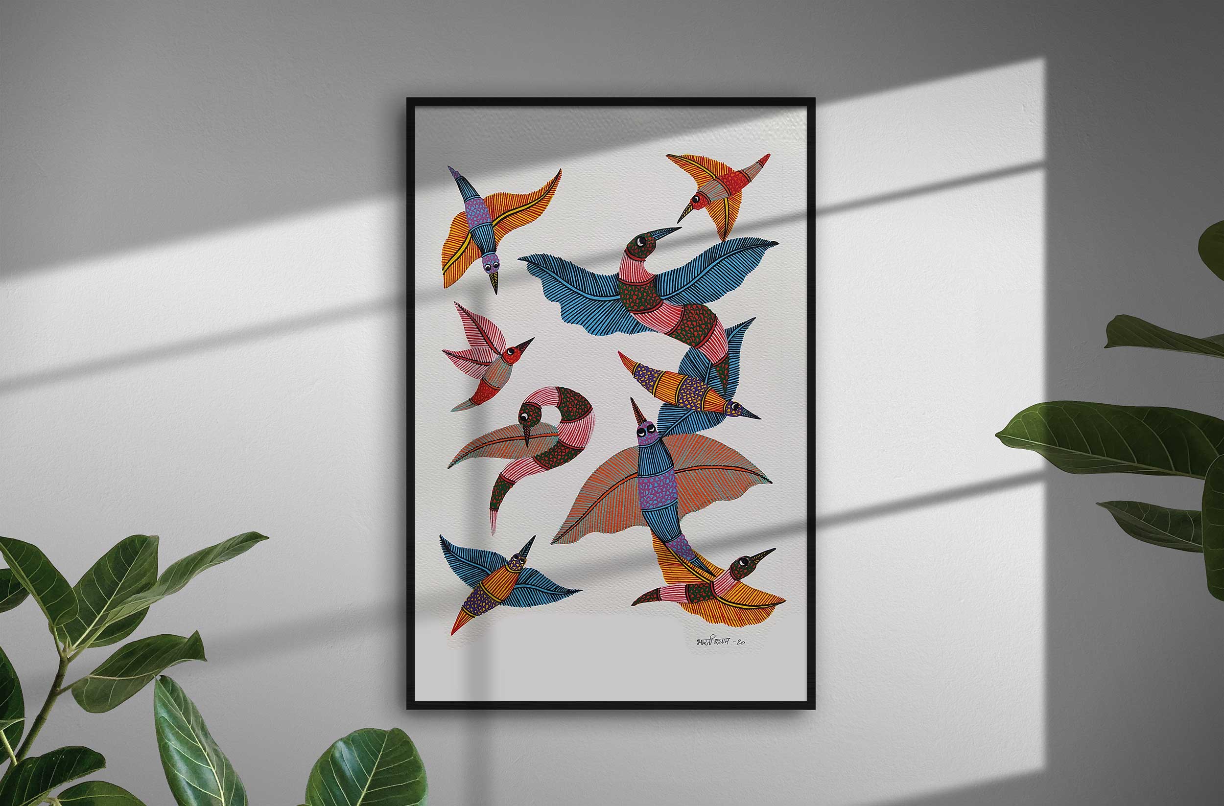 Gond painting A4 on paper