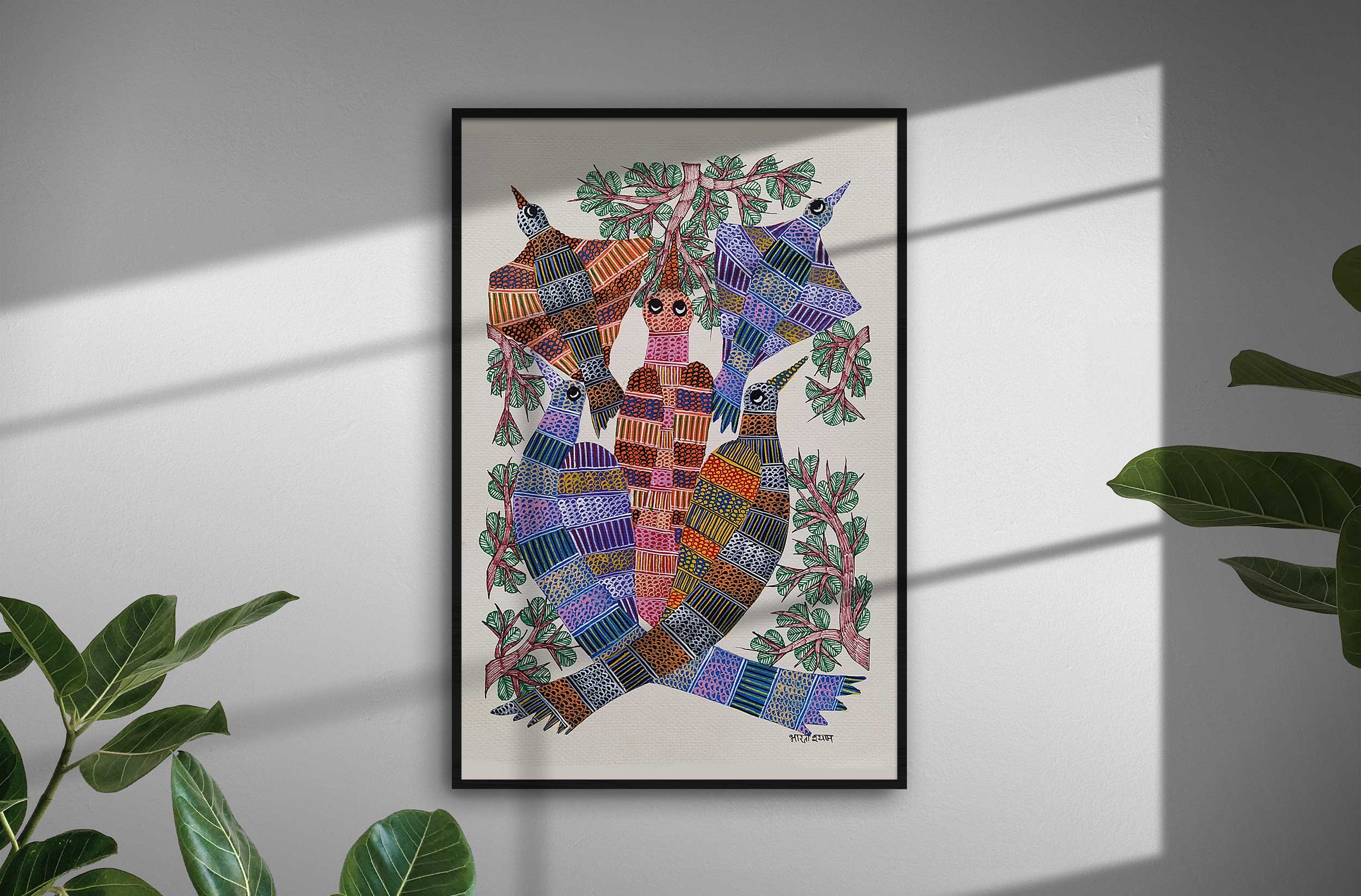 Gond painting A3 on paper