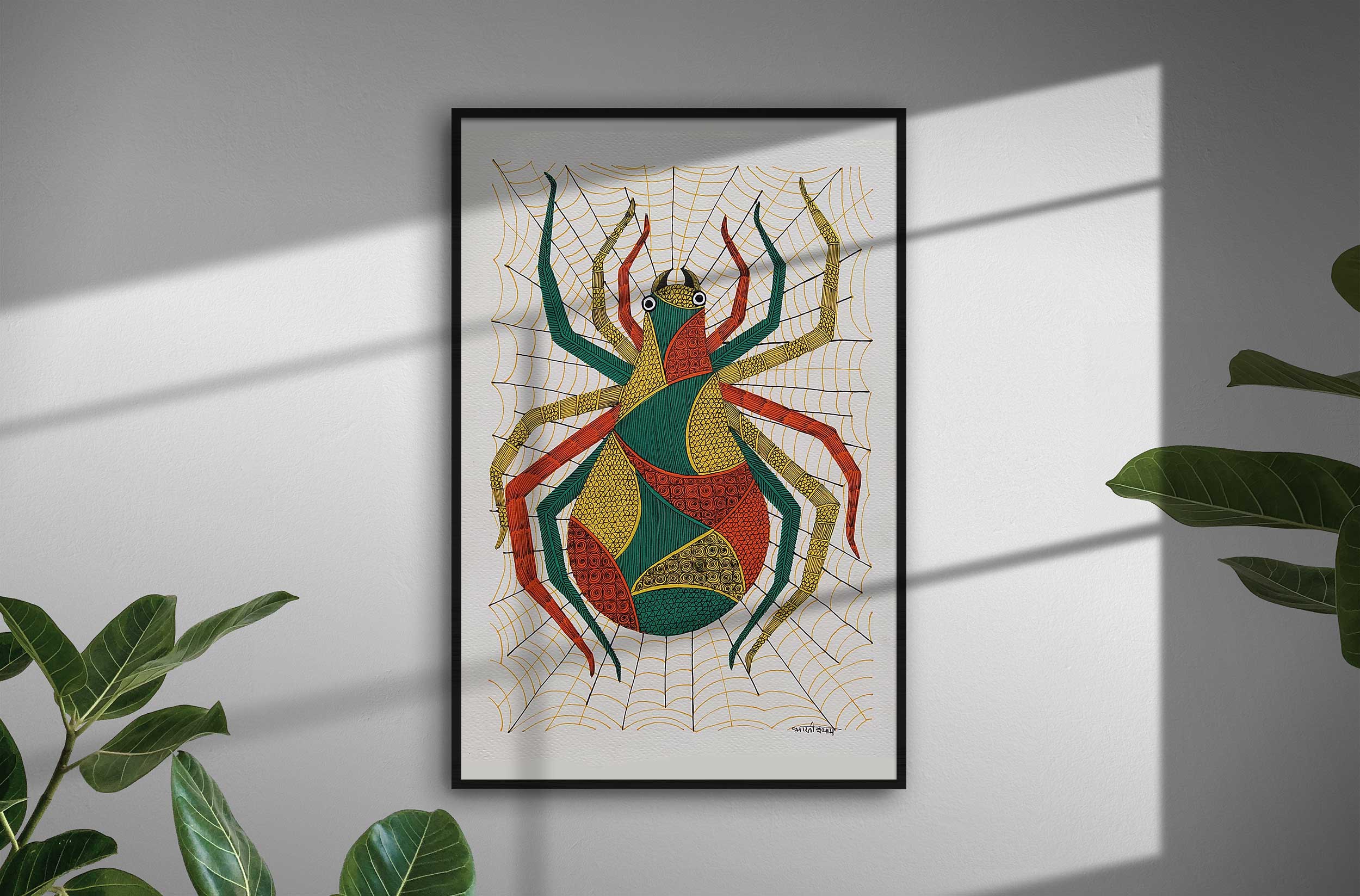 Gond painting A4 on canvas