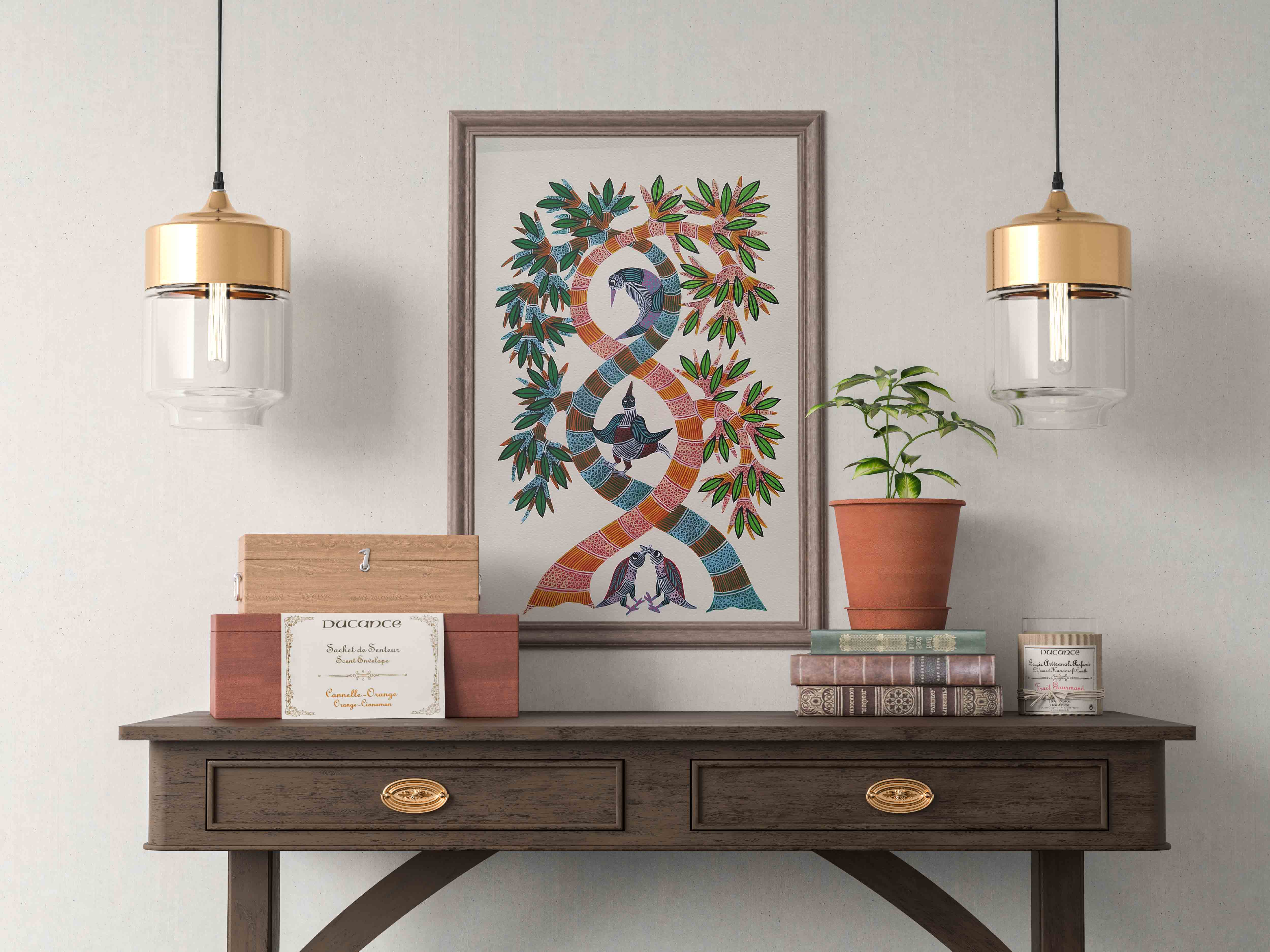 Gond painting A4 on canvas