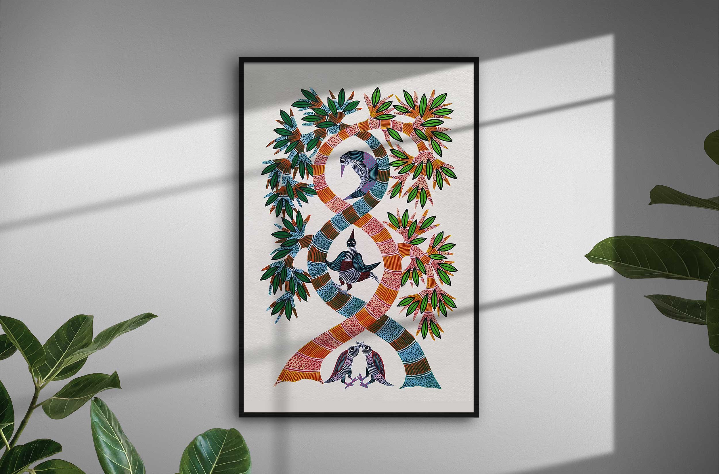 Gond painting A3 on canvas