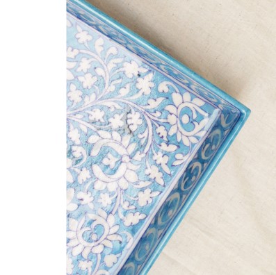 blue pottery tray midum size