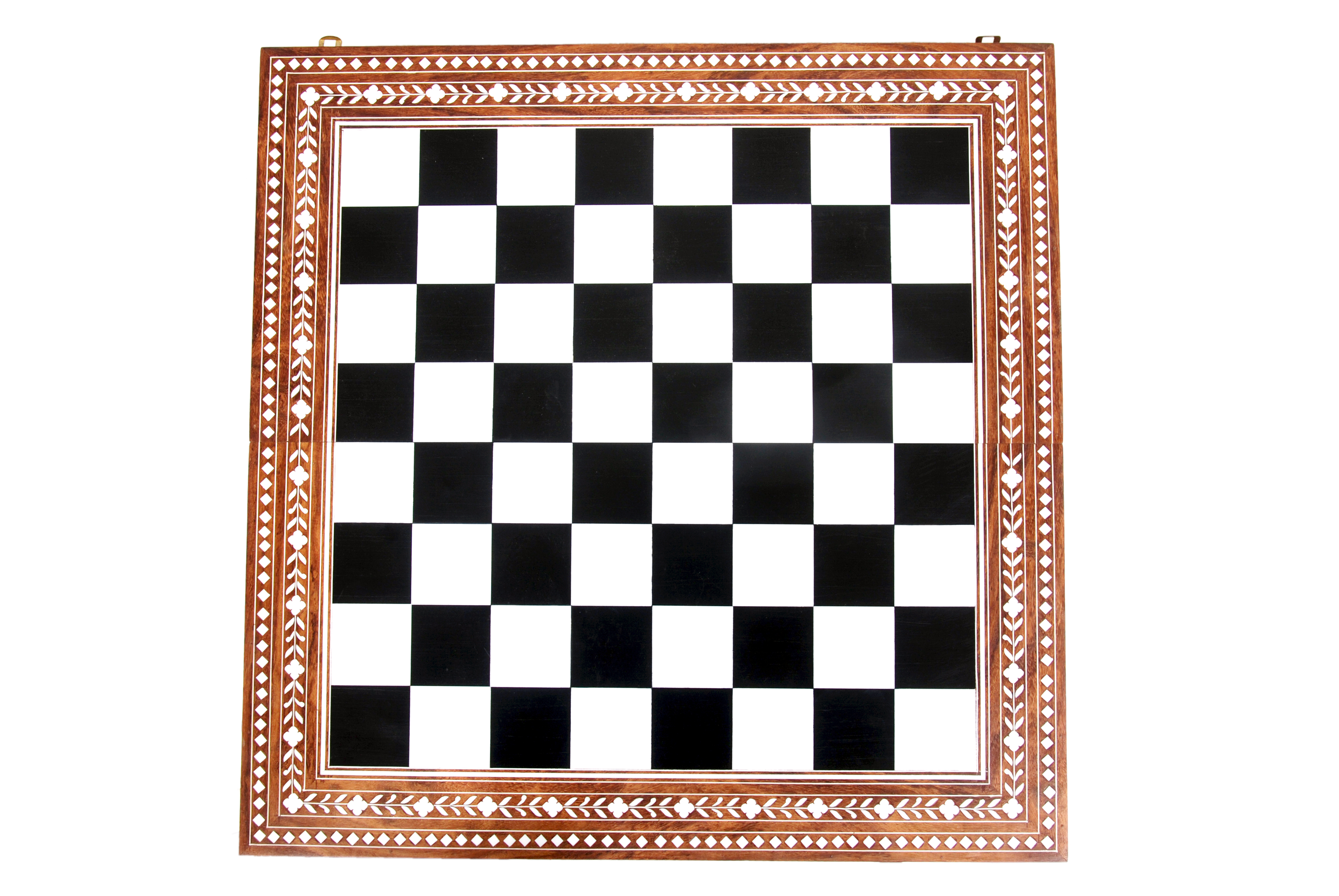 wooden chess box with fine works.