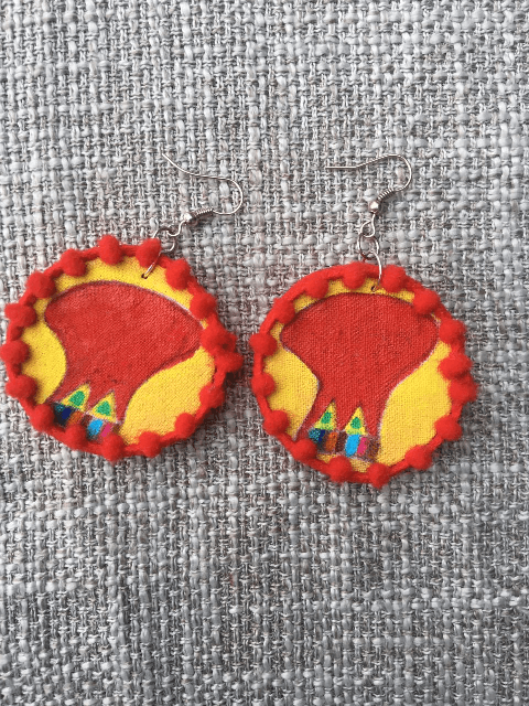 African Tribal handpainted Neckpiece