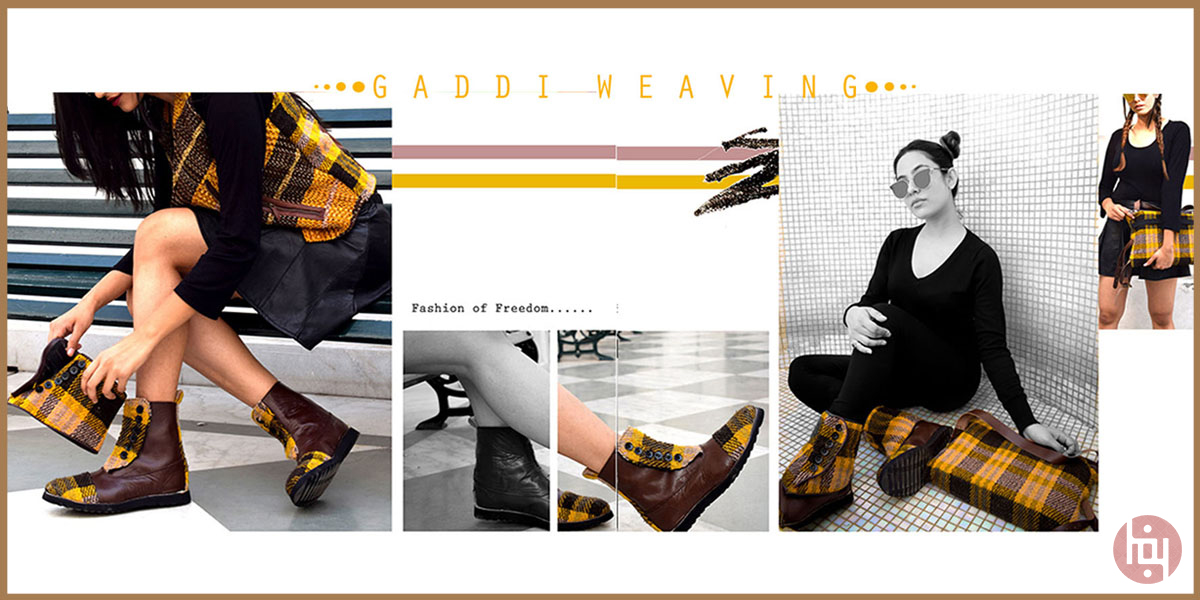 ECOuture--Eco friendly gaddi weaved travelling bag and boots