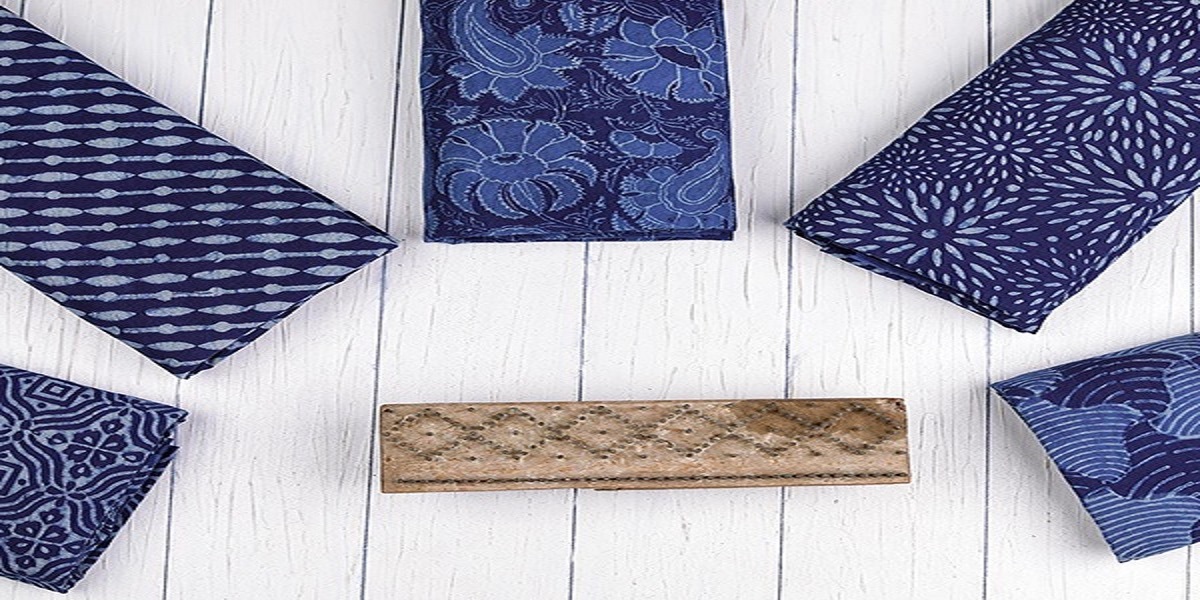 Hand Block Indigo Printed Fabric