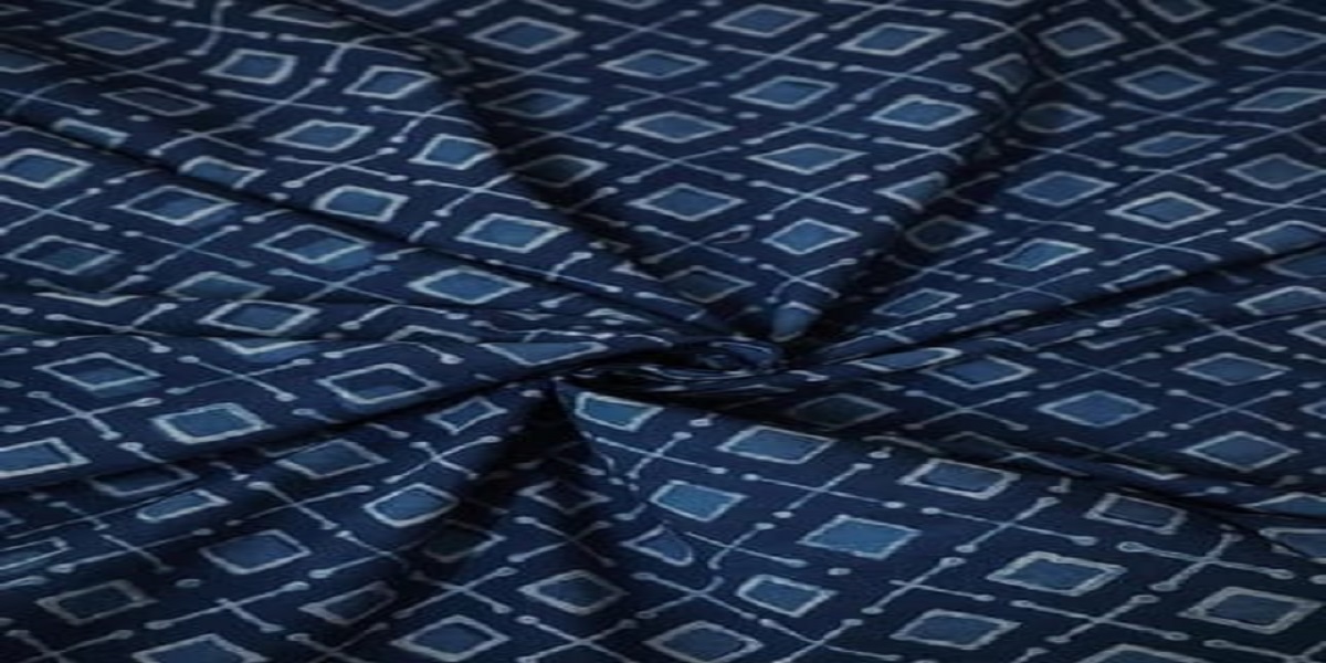 Hand Block Indigo Printed Fabric