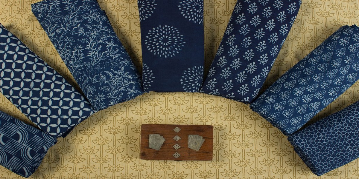 Hand Block Indigo Printed Fabric