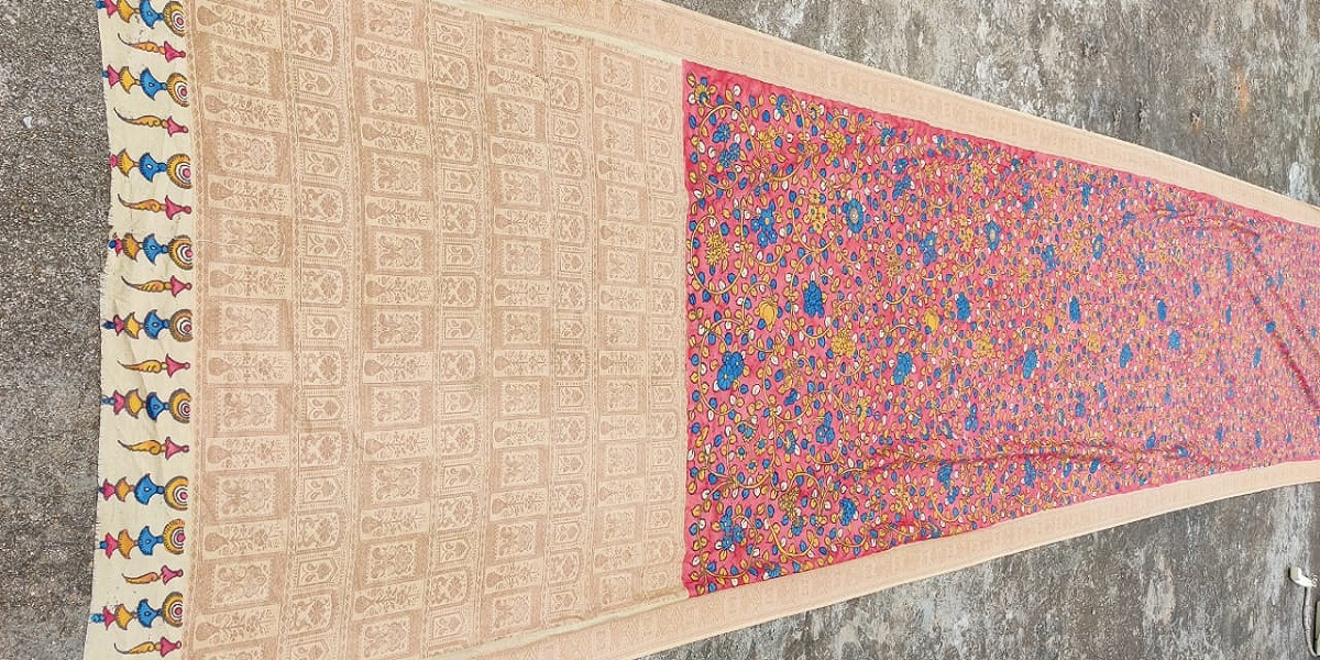 Handmade Silk Kalamkari Saree