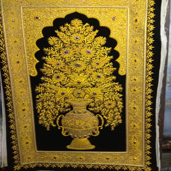 Handmade pot print carpet