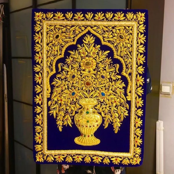 Handmade pot print carpet