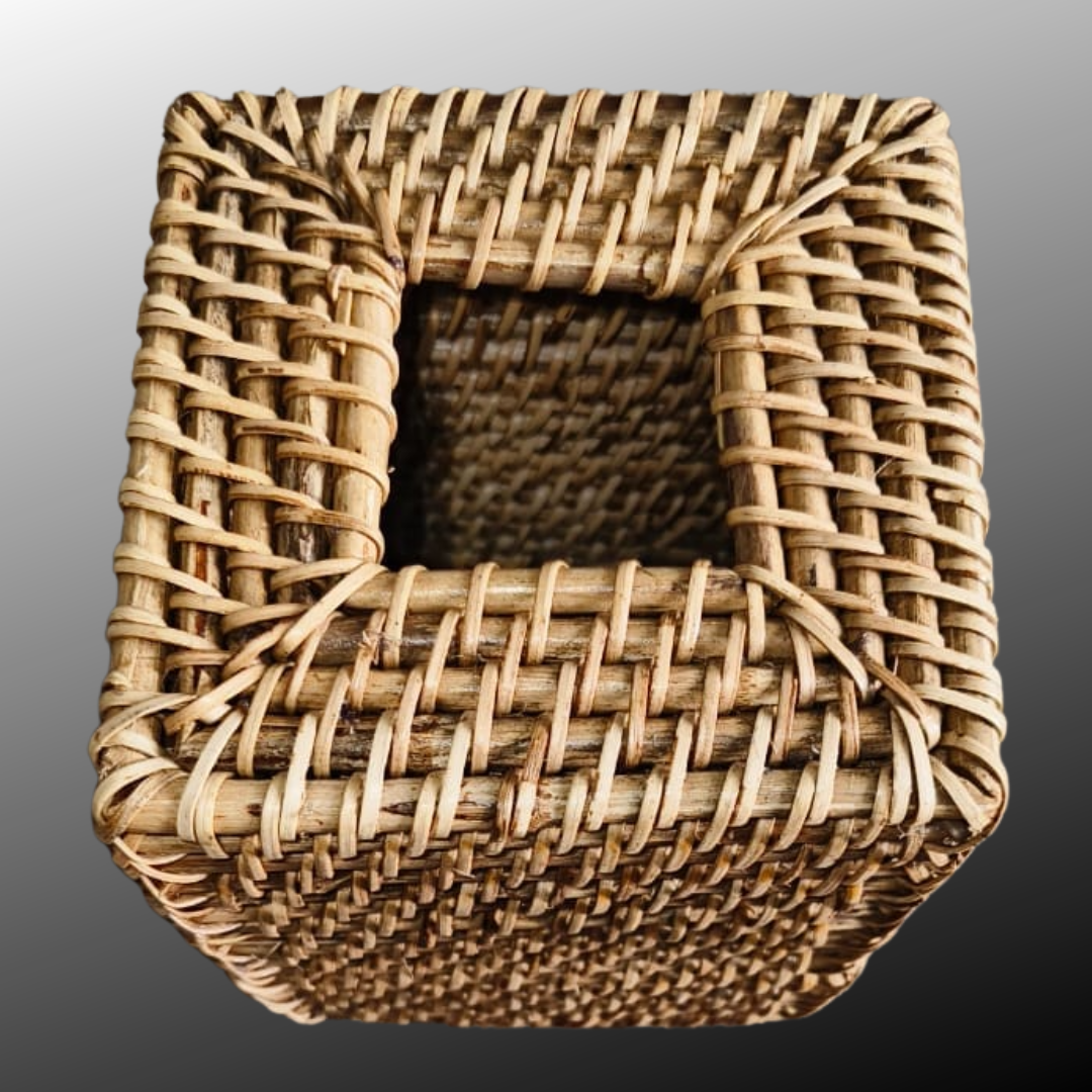 Handwoven Bamboo Square Utility Holder