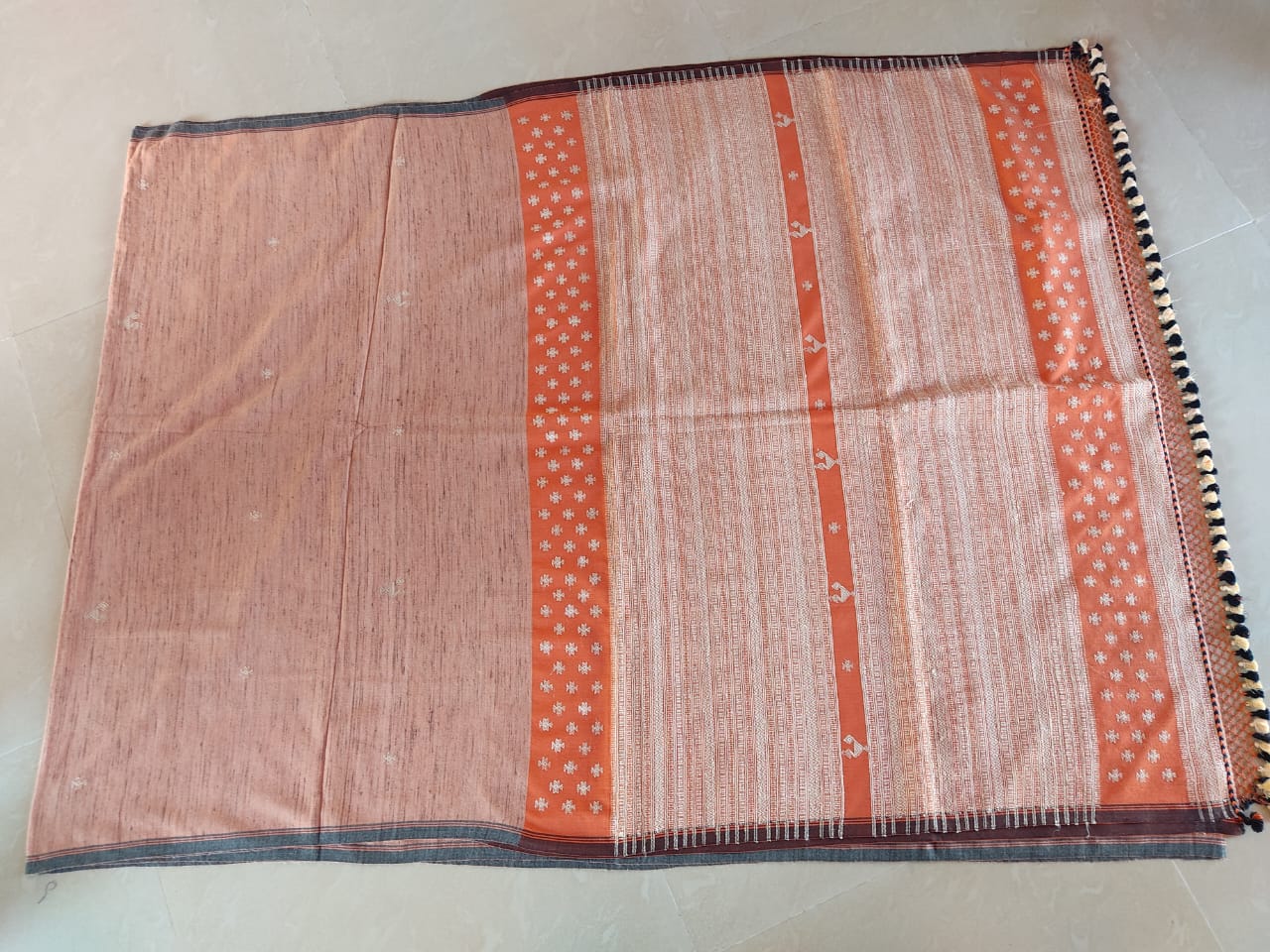 Handwoven Extra Weft Tasar Silk & Cotton Saree