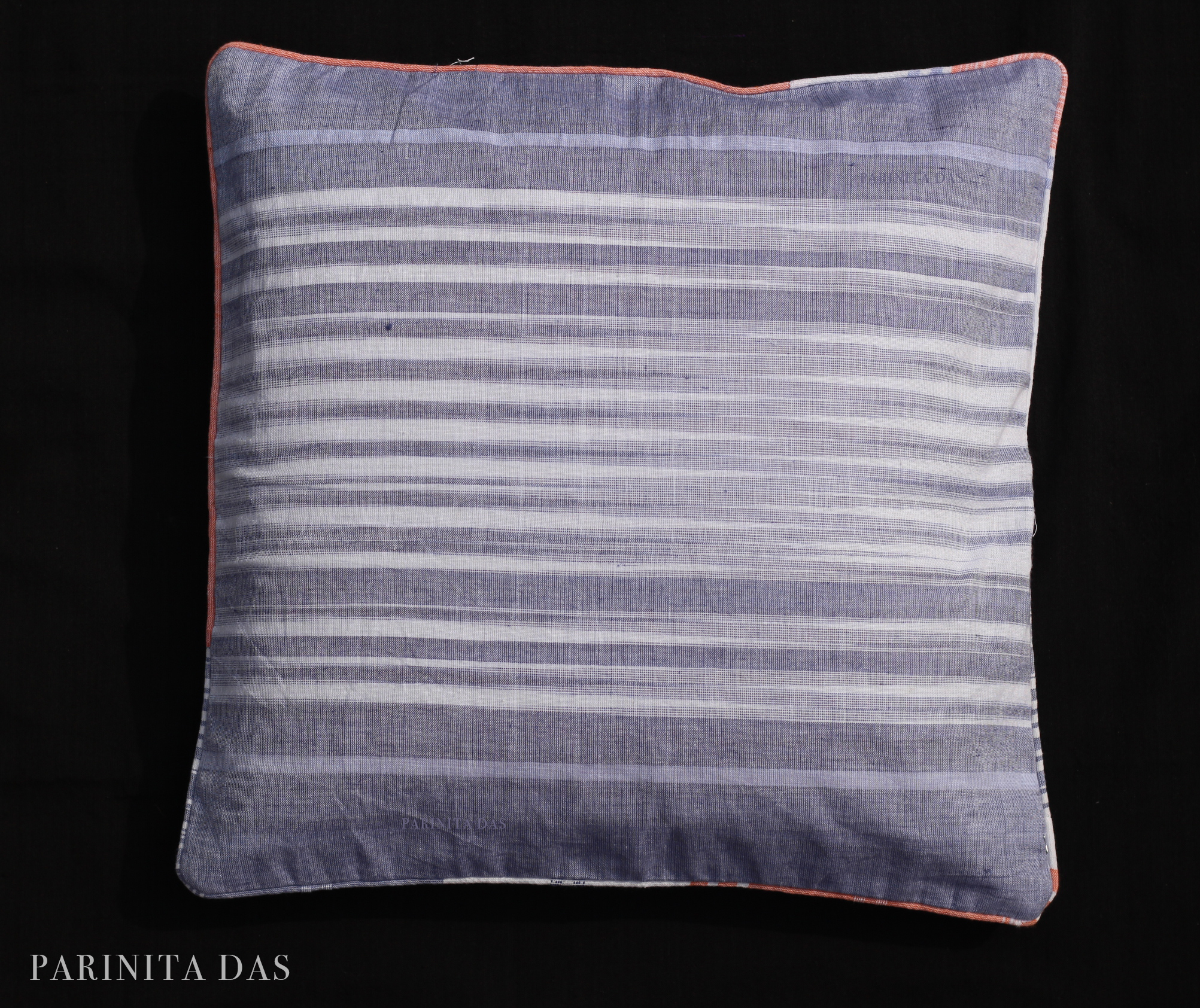Ikat stripes 100% cotton cushion