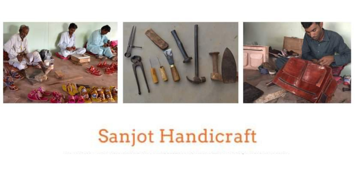 Leather iPad cover with Kutch Embroidery