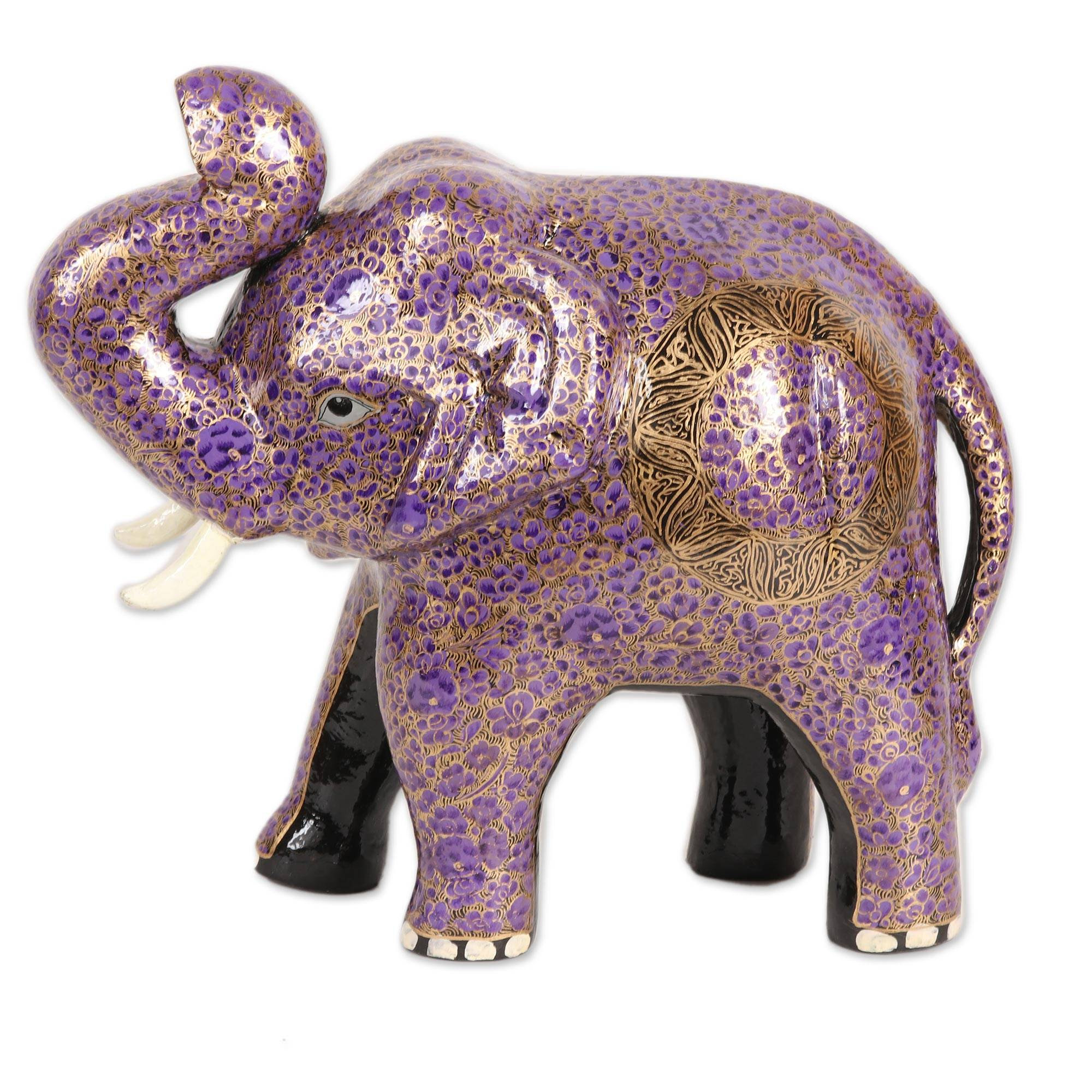 PAPER MACHE ELEPHANT SCULPTURE. ELEPHANT STATUE