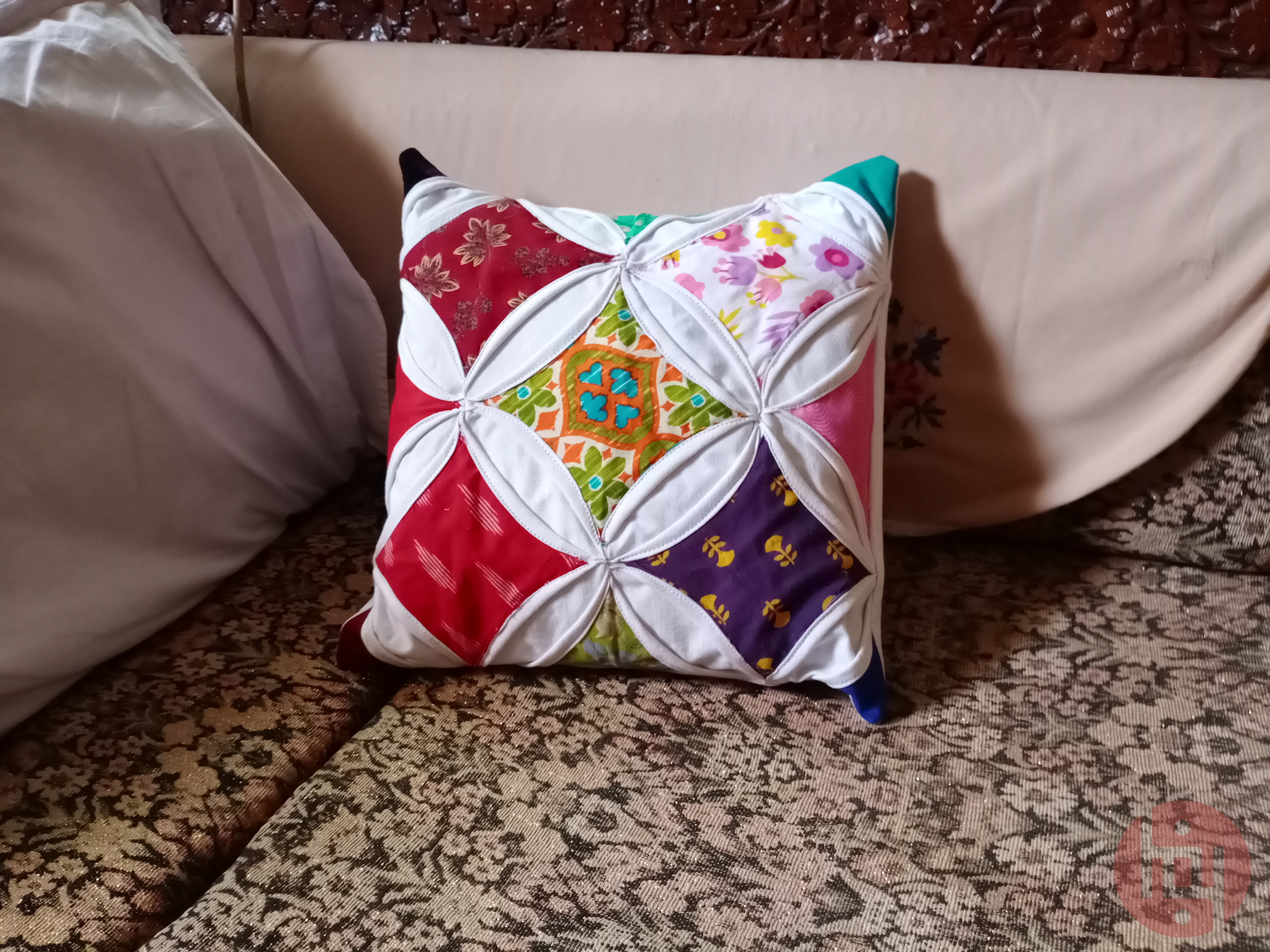 Patchwork pillow cover