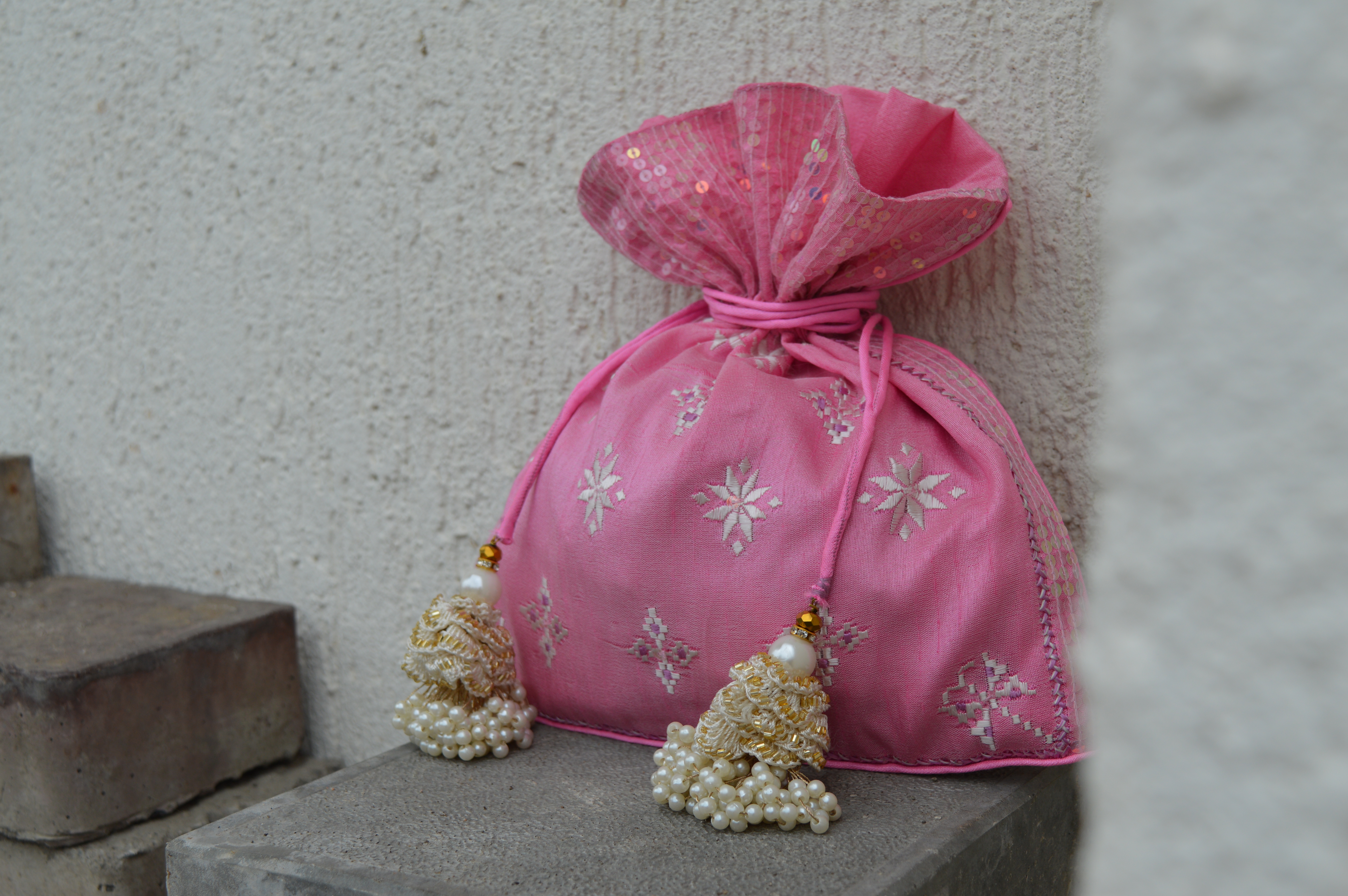 Pink Star Sequence Potli