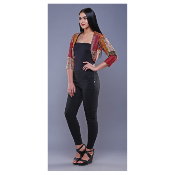 VINTAGE SILK KANTHA SHRUG